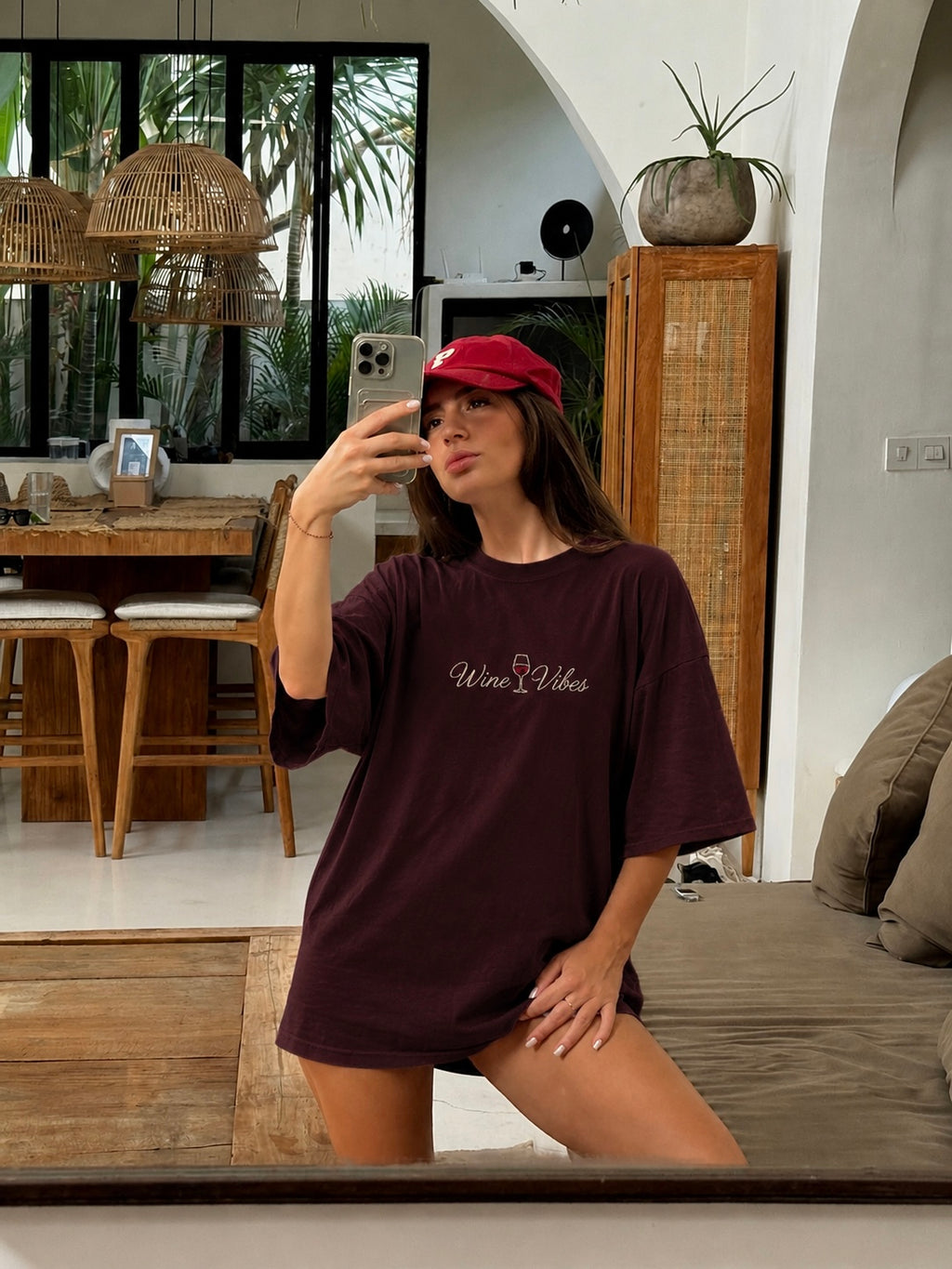 Wine Vibes Oversized T-shirt