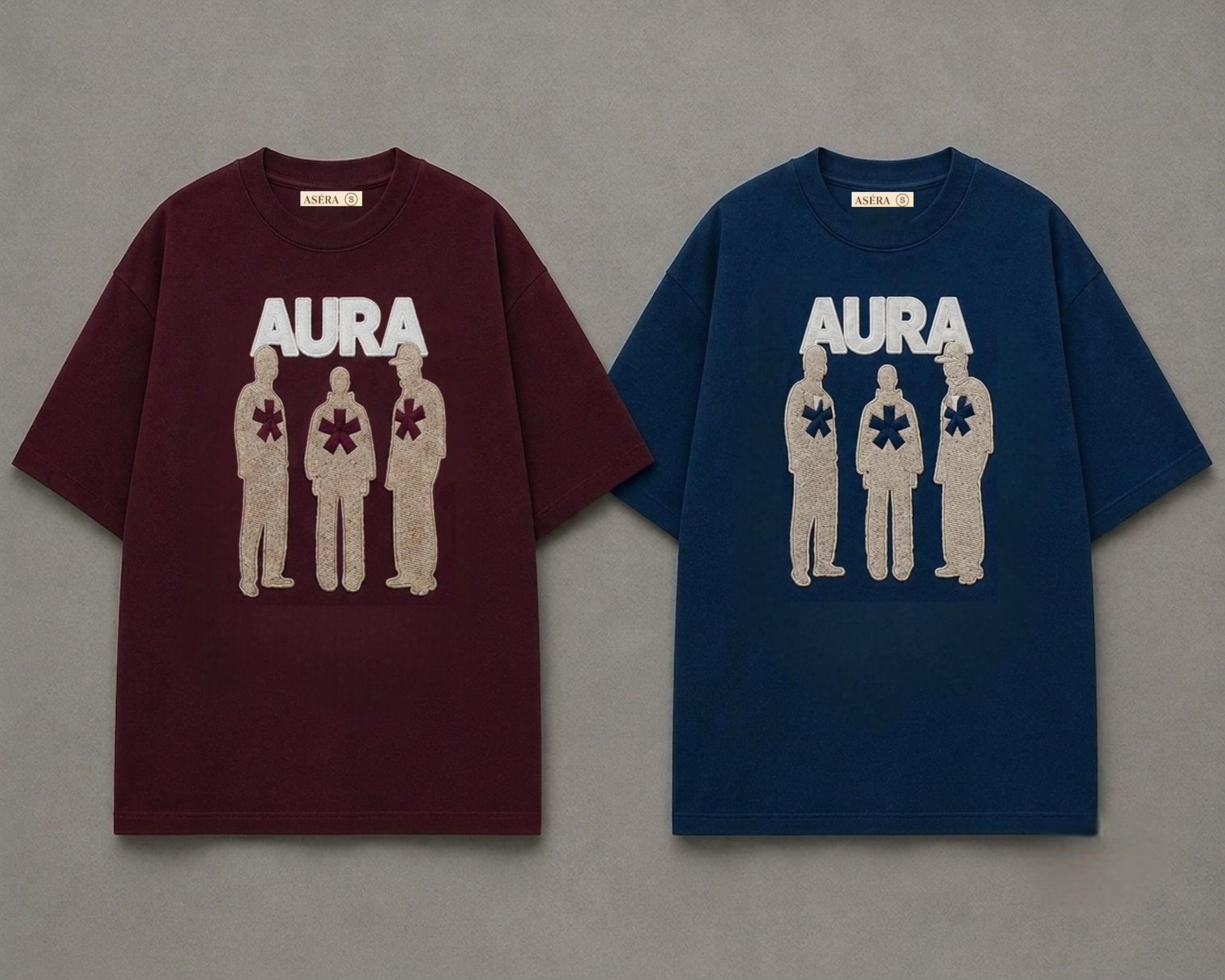 AURA- Embroidered oversized tshirt