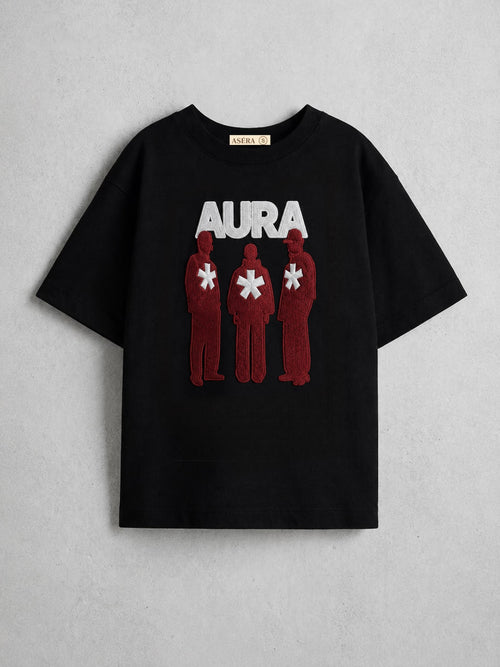 AURA- Embroidered oversized tshirt