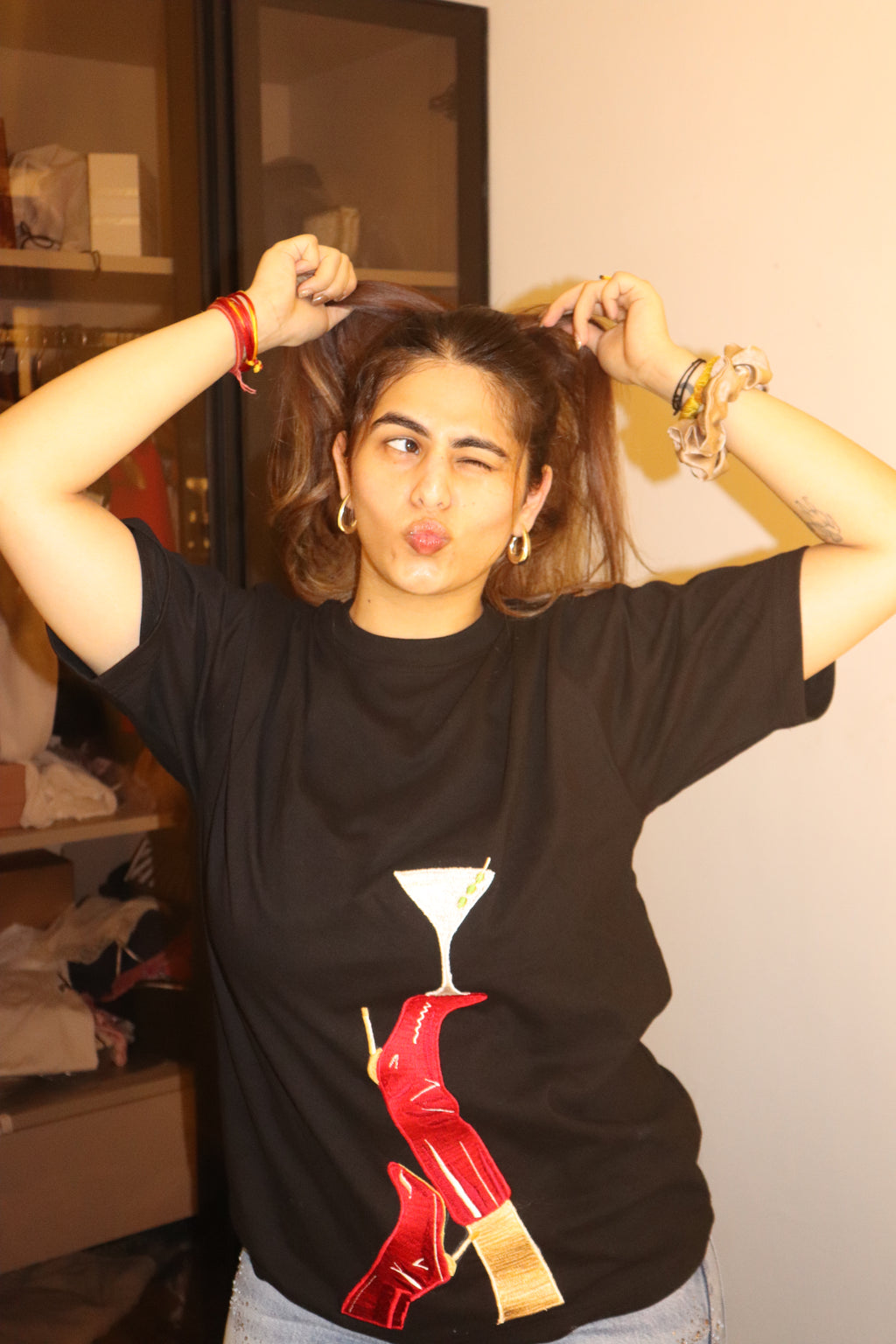 Red Stiletto- Oversized Tshirt