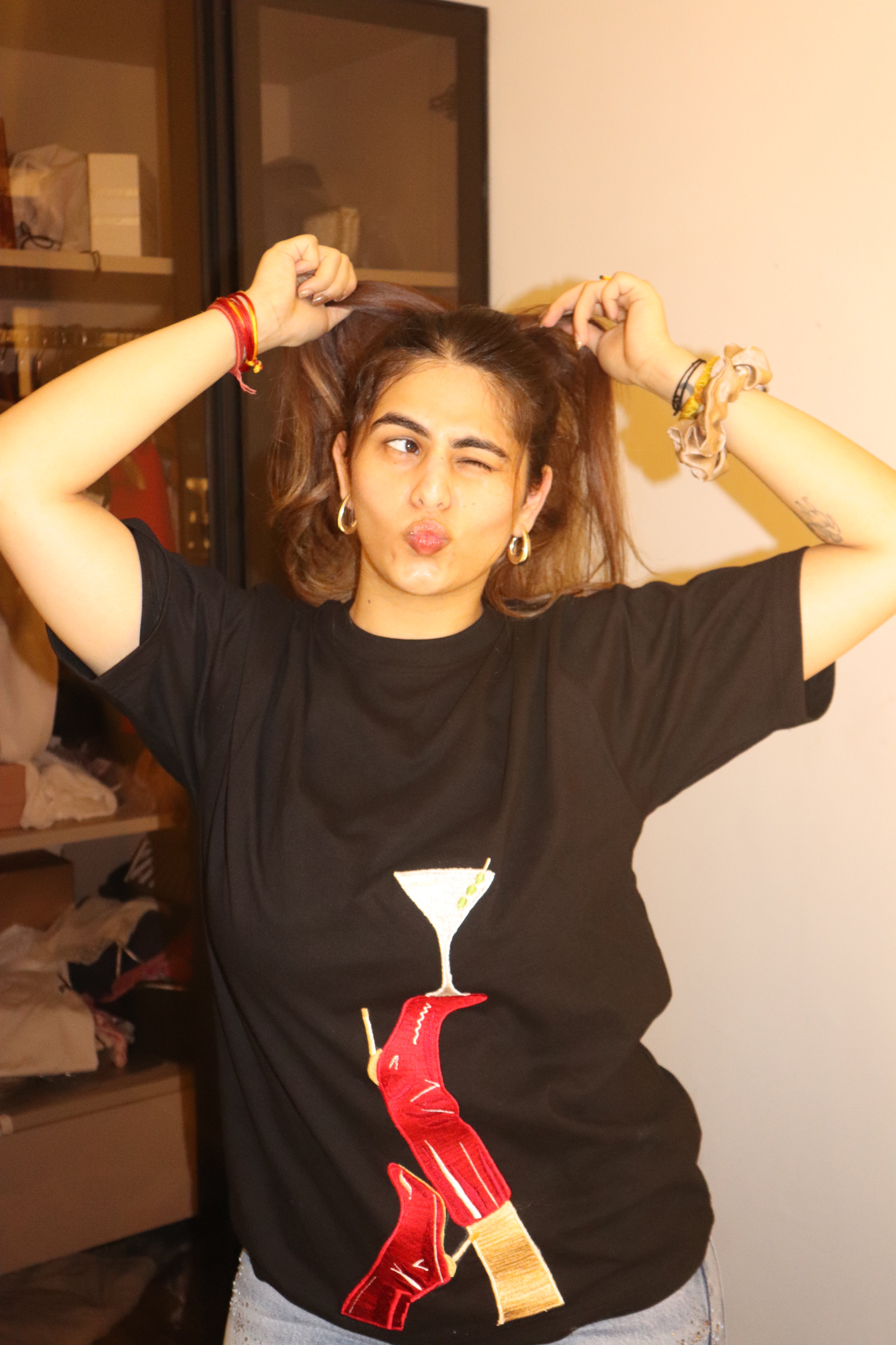 Red Stiletto- Oversized Tshirt