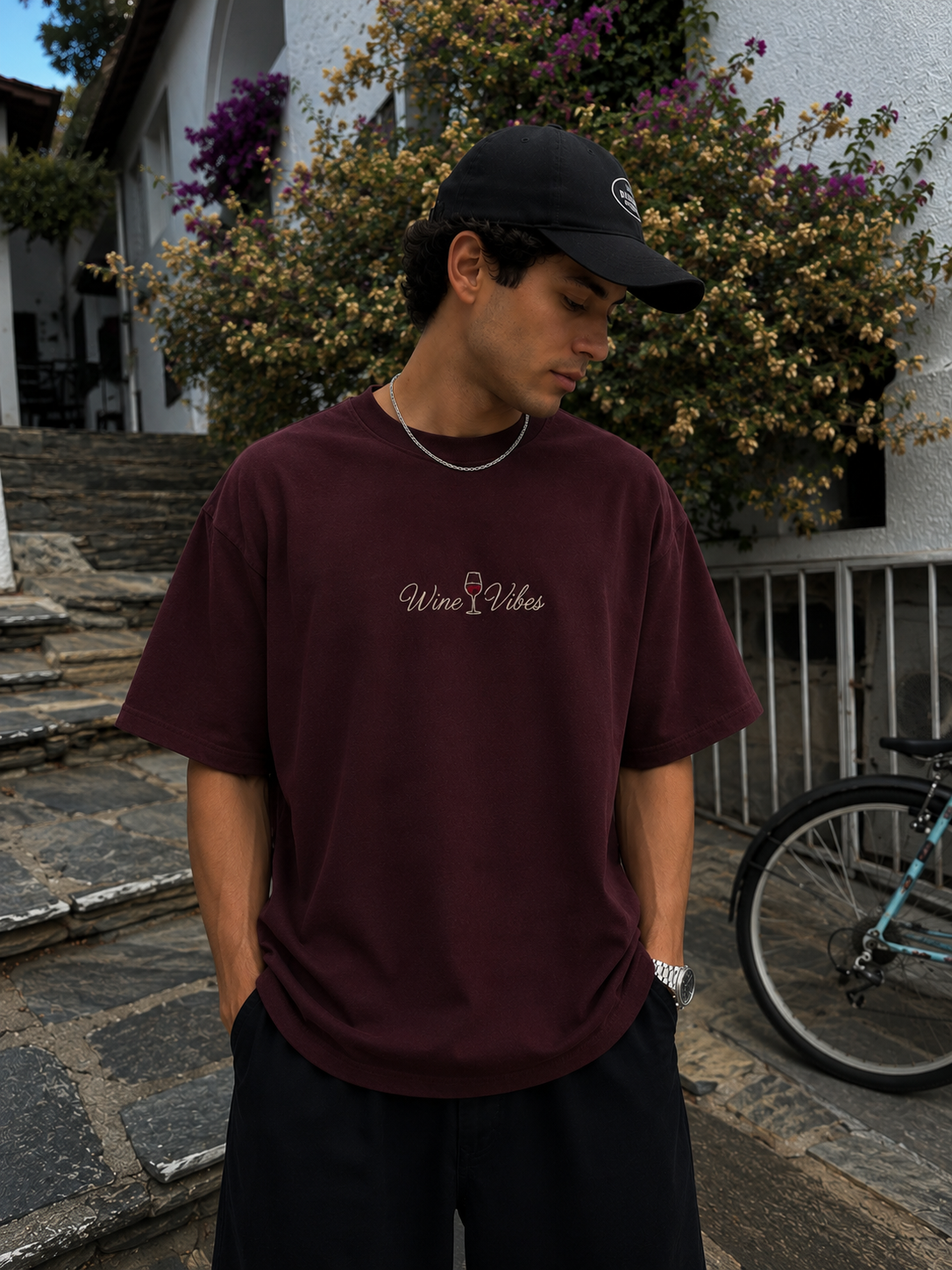 Wine Vibes Oversized T-shirt